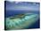 Mana Island and Coral Reef, Mamanuca Islands, Fiji-David Wall-Stretched Canvas