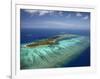 Mana Island and Coral Reef, Mamanuca Islands, Fiji-David Wall-Framed Photographic Print