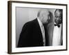 Manager Joe Glaser Conferring with Client, Musician Louis Armstrong, after a Concert-null-Framed Premium Photographic Print