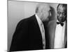 Manager Joe Glaser Conferring with Client, Musician Louis Armstrong, after a Concert-null-Mounted Premium Photographic Print