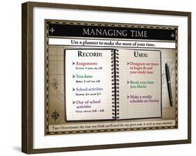 Managing Time-null-Framed Art Print