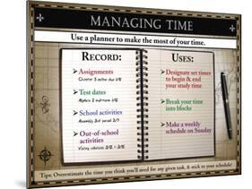 Managing Time-null-Mounted Art Print