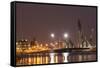 Manama at Night, Bahrain, Middle East-Angelo Cavalli-Framed Stretched Canvas