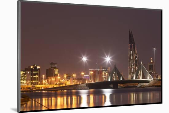 Manama at Night, Bahrain, Middle East-Angelo Cavalli-Mounted Photographic Print