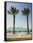 Manama Skyline from Muharraq, Manama, Bahrain-Walter Bibikow-Framed Stretched Canvas