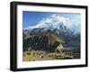 Manang Village and Annapurna Himalayan Range, Marsyangdi River Valley, Gandaki, Nepal-Jochen Schlenker-Framed Photographic Print