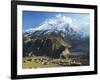 Manang Village and Annapurna Himalayan Range, Marsyangdi River Valley, Gandaki, Nepal-Jochen Schlenker-Framed Photographic Print