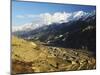 Manang Village and Annapurna Himalayan Range, Marsyangdi River Valley, Gandaki, Nepal-Jochen Schlenker-Mounted Photographic Print
