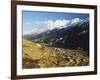 Manang Village and Annapurna Himalayan Range, Marsyangdi River Valley, Gandaki, Nepal-Jochen Schlenker-Framed Photographic Print