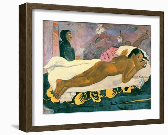 Manao Tupapau (The Spirit of the Dead Watches), 1892-Paul Gauguin-Framed Giclee Print