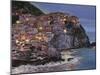 Manarola at Dusk-Guido Borelli-Mounted Giclee Print