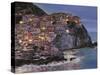 Manarola at Dusk-Guido Borelli-Stretched Canvas