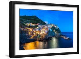 Manarola, Cinque Terre at Twilight-Fadi Al-Barghouthy-Framed Photographic Print