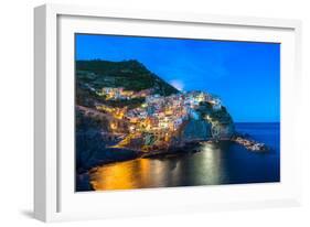 Manarola, Cinque Terre at Twilight-Fadi Al-Barghouthy-Framed Photographic Print