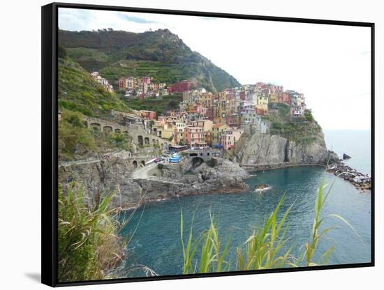 Manarola Cinque Terre III-Marilyn Dunlap-Framed Stretched Canvas