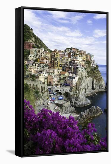 Manarola, Cinque Terre, UNESCO World Heritage Site, Liguria, Italy, Europe-Gavin Hellier-Framed Stretched Canvas