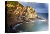 Manarola in After Storm Light, Cinque Terre, Italy-George Oze-Stretched Canvas