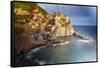 Manarola in After Storm Light, Cinque Terre, Italy-George Oze-Framed Stretched Canvas