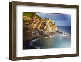 Manarola in After Storm Light, Cinque Terre, Italy-George Oze-Framed Photographic Print