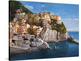 Manarola Le Cinque Terre-Adriano Galasso-Stretched Canvas