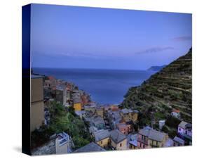 Manarola Looking towards Ligurian Sea-Richard Desmarais-Stretched Canvas