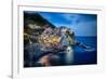 Manarola Night, Cinque Terre, Liguria, Italy-George Oze-Framed Photographic Print