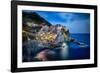 Manarola Night, Cinque Terre, Liguria, Italy-George Oze-Framed Photographic Print