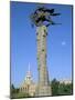 Manas Statue, Science College, Bishkek, Kyrgyzstan, Central Asia-Upperhall-Mounted Photographic Print