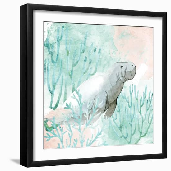 Manatee Swim-Kimberly Allen-Framed Art Print