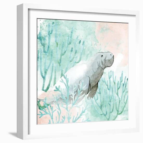 Manatee Swim-Kimberly Allen-Framed Art Print