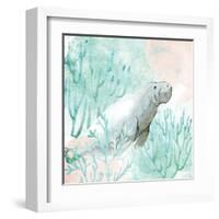 Manatee Swim-Kimberly Allen-Framed Art Print