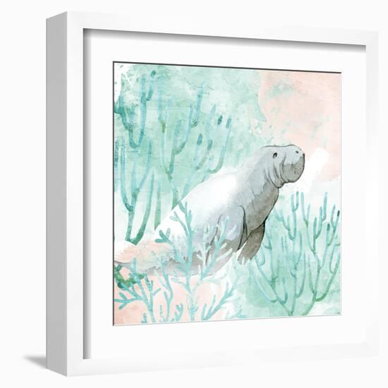 Manatee Swim-Kimberly Allen-Framed Art Print