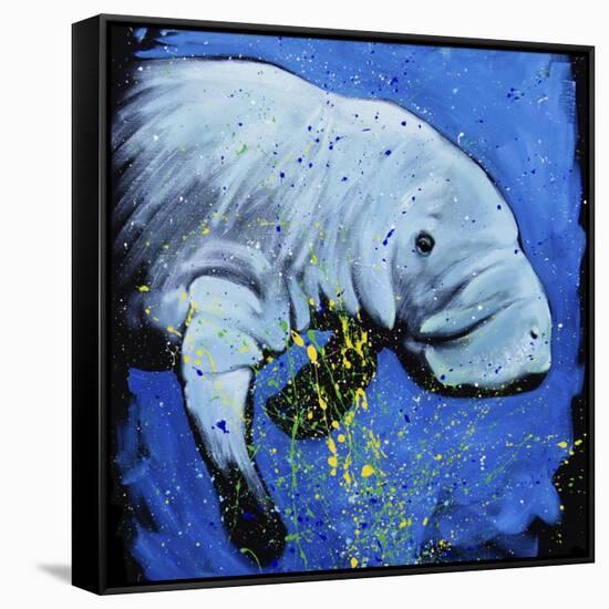 Manatee-null-Framed Stretched Canvas