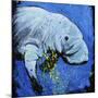 Manatee-null-Mounted Art Print