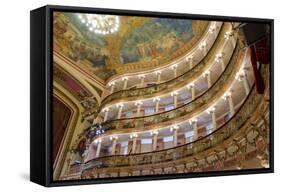 Manaus Opera House Ballroom, Ceiling and Balcony, Amazon, Brazil-Cindy Miller Hopkins-Framed Stretched Canvas