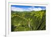 Manawaiopuna Falls (aerial) also known as Jurassic Park Falls, Hanapepe Valley, Kauai, Hawaii, USA.-Russ Bishop-Framed Photographic Print