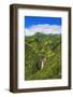 Manawaiopuna Falls (aerial) also known as Jurassic Park Falls, Hanapepe Valley, Kauai, Hawaii, USA.-Russ Bishop-Framed Photographic Print