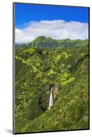 Manawaiopuna Falls (aerial) also known as Jurassic Park Falls, Hanapepe Valley, Kauai, Hawaii, USA.-Russ Bishop-Mounted Photographic Print