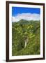 Manawaiopuna Falls (aerial) also known as Jurassic Park Falls, Hanapepe Valley, Kauai, Hawaii, USA.-Russ Bishop-Framed Photographic Print