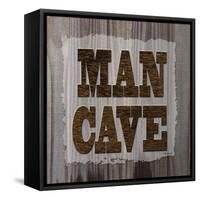 ManCave Wood Sq-Todd Williams-Framed Stretched Canvas