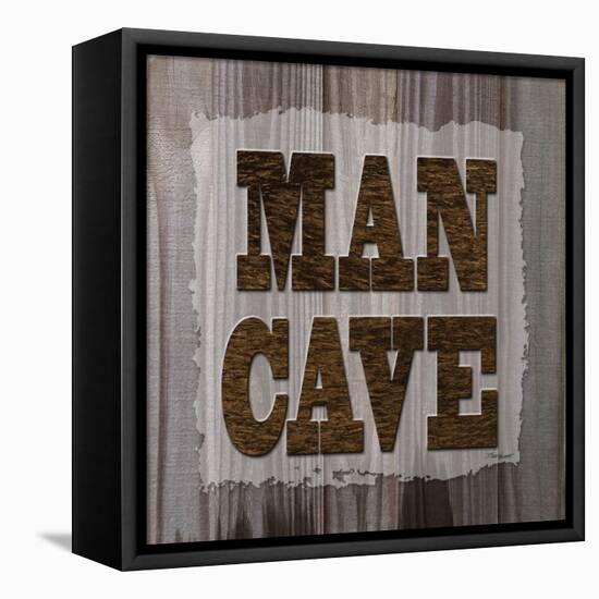 ManCave Wood Sq-Todd Williams-Framed Stretched Canvas