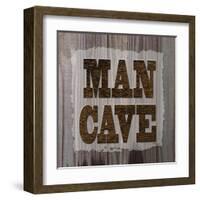 ManCave Wood Sq-Todd Williams-Framed Art Print