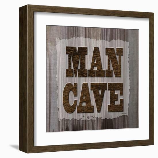 ManCave Wood Sq-Todd Williams-Framed Art Print