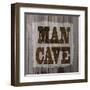 ManCave Wood Sq-Todd Williams-Framed Art Print