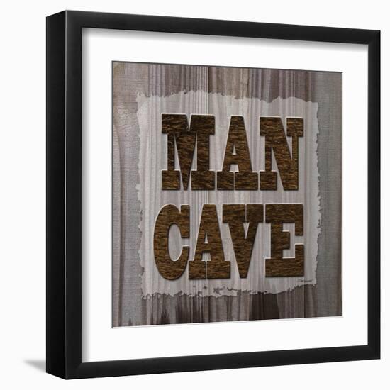 ManCave Wood Sq-Todd Williams-Framed Art Print