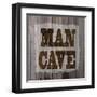 ManCave Wood Sq-Todd Williams-Framed Art Print