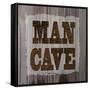 ManCave Wood Sq-Todd Williams-Framed Stretched Canvas
