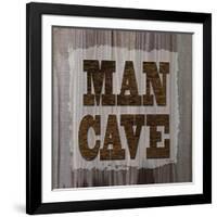 ManCave Wood Sq-Todd Williams-Framed Art Print