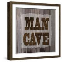 ManCave Wood Sq-Todd Williams-Framed Art Print