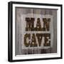 ManCave Wood Sq-Todd Williams-Framed Art Print